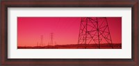 Framed Power Lines In The Valley, Central Valley, California, USA