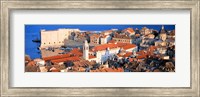 Framed Aerial View, Old Town, Dubrovnik, Croatia