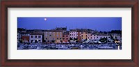 Framed Buildings, Evening, Moonrise, Rovinj, Croatia