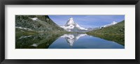 Framed Lake, Mountains, Matterhorn, Zermatt, Switzerland