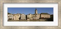 Framed Switzerland, Zurich, Buildings at the waterfront