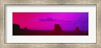 Framed Rock Formations with Pink Sky, Monument Valley, Arizona, USA