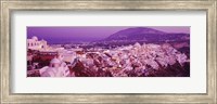 Framed Fira at dusk, Santorini, Greece