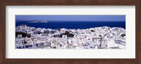 Framed Aerial View of Mykonos and Mediterranean Sea, Greece