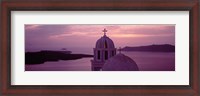 Framed Silhouette Of A Church, Santorini Church, Greece
