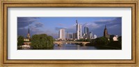Framed Cityscape, Alte Bridge, Rhine River, Frankfurt, Germany