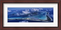 Framed Aerial View Of An Island, Bora Bora, French Polynesia