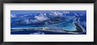 Framed Aerial View Of An Island, Bora Bora, French Polynesia