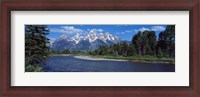 Framed Snake River & Grand Teton WY USA