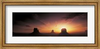 Framed Sunset in Monument Valley, Utah