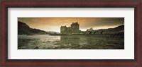 Framed Eilean Donan Castle at dusk, Scotland