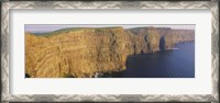 Framed High Angle View Of Cliffs, Cliffs Of Mother, County Clare, Republic Of Ireland