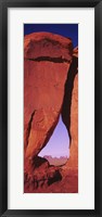 Framed Natural arch at a desert, Teardrop Arch, Monument Valley Tribal Park, Monument Valley, Utah, USA