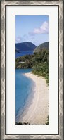 Framed High angle view of a coastline, Trunk Bay, St. John, US Virgin Islands