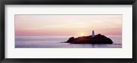 Framed Sunset, Godrevy Lighthouse, Cornwall, England, United Kingdom