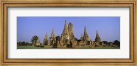 Framed Temples in a field, Wat Chaiwatthanaram, Ayutthaya Historical Park, Ayutthaya, Thailand