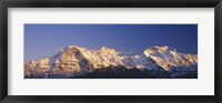 Framed Low Angle View Of Snowcapped Mountains, Bernese Oberland, Switzerland