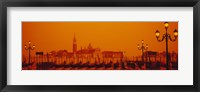 Framed Gondolas moored at a dock, San Giorgio Maggiore, Venice, Italy