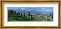 Framed Meteora Monastery Greece