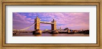 Framed Tower Bridge London England with Purple Sky