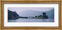 Framed Castle at the lakeside, Eilean Donan Castle, Loch Duich, Highlands Region, Scotland