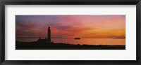 Framed Silhouette of a lighthouse at sunset, Scotland