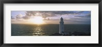 Framed Lighthouse in the sea, Trevose Head Lighthouse, Cornwall, England