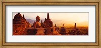 Framed Borobudur Buddhist Temple Java Indonesia