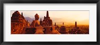 Framed Borobudur Buddhist Temple Java Indonesia