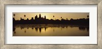 Framed Silhouette Of A Temple At Sunrise, Angkor Wat, Cambodia