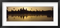 Framed Silhouette Of A Temple At Sunrise, Angkor Wat, Cambodia