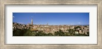 Framed Buildings in a city, Torre Del Mangia, Siena, Tuscany, Italy
