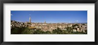 Framed Buildings in a city, Torre Del Mangia, Siena, Tuscany, Italy