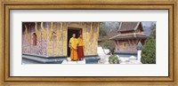 Framed Monks Wat Xien Thong Luang Prabang Laos