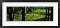 Framed Four people playing golf, Country Club Of Vermont, Waterbury, Washington County, Vermont, USA