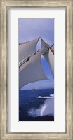 Framed Low angle view of a sailboat's mast