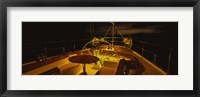 Framed Yacht cockpit at night, Caribbean
