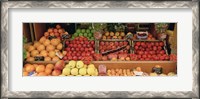 Framed Close-Up Of Fruits In A Market, Rue De Levy, Paris, France