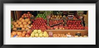 Framed Close-Up Of Fruits In A Market, Rue De Levy, Paris, France