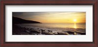 Framed Sunset over the sea, Celtic Sea, Wales