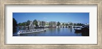 Framed High angle view of a ferry in a lake, Amsterdam, Netherlands