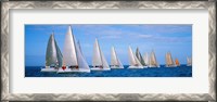 Framed Yachts in the ocean, Key West, Florida, USA