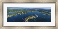Framed Aerial view of an island, Newport, Rhode Island, USA