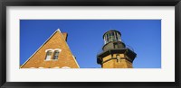 Framed Low angle view of a lighthouse, Block Island, Rhode Island, USA