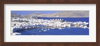 Framed Mykonos Harbor, Greece
