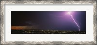 Framed Lightning Storm at Night