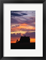 Framed Barn at Sunset