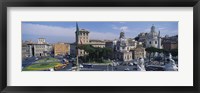 Framed High angle view of traffic on a road, Piazza Venezia, Rome, Italy