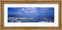 Framed High angle view of buildings at a coast, Mykonos, Cyclades Islands, Greece