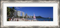 Framed Waikiki Beach Oahu Island HI USA